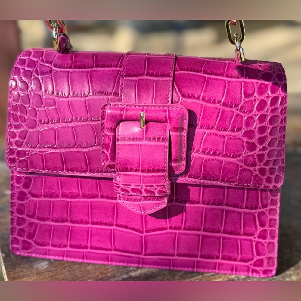 Brahmin Small Hallie Satchel Empower Tangsi Pink Leather BCA $365 - Picture 15 of 16